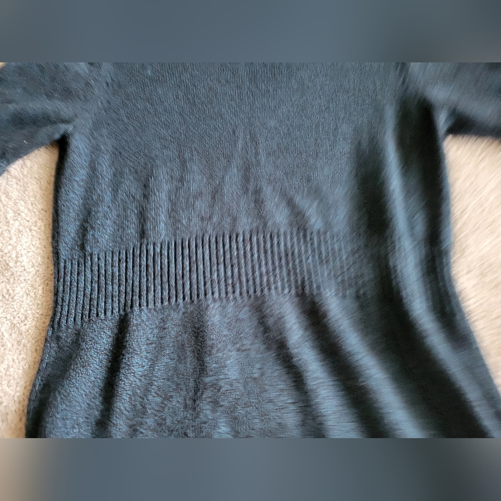 B2G1 3/$20 Ann Taylor Steel Navy Knit Sweater Dress Size Med - Picture 4 of 5